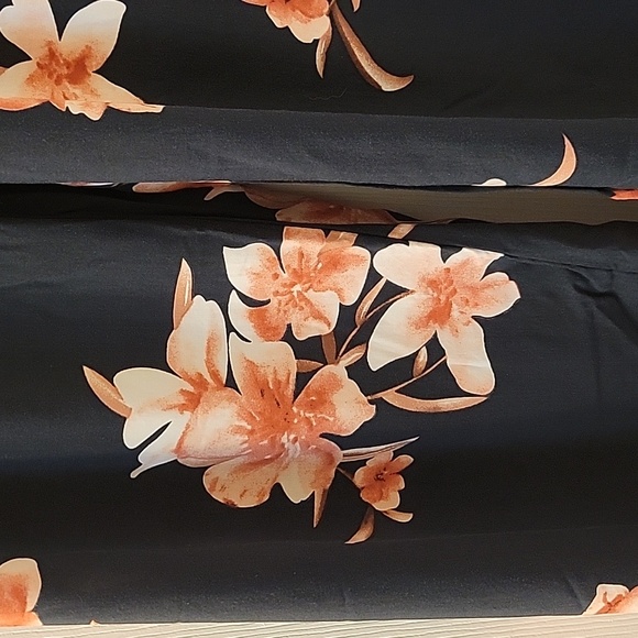 ROMWE BLACK FLORAL PRINT BOW LOUNGEWEAR/SLEEP PANT-NWT - Picture 5 of 8